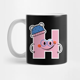 Funny Initial Letter H - Creative Monogram Mug